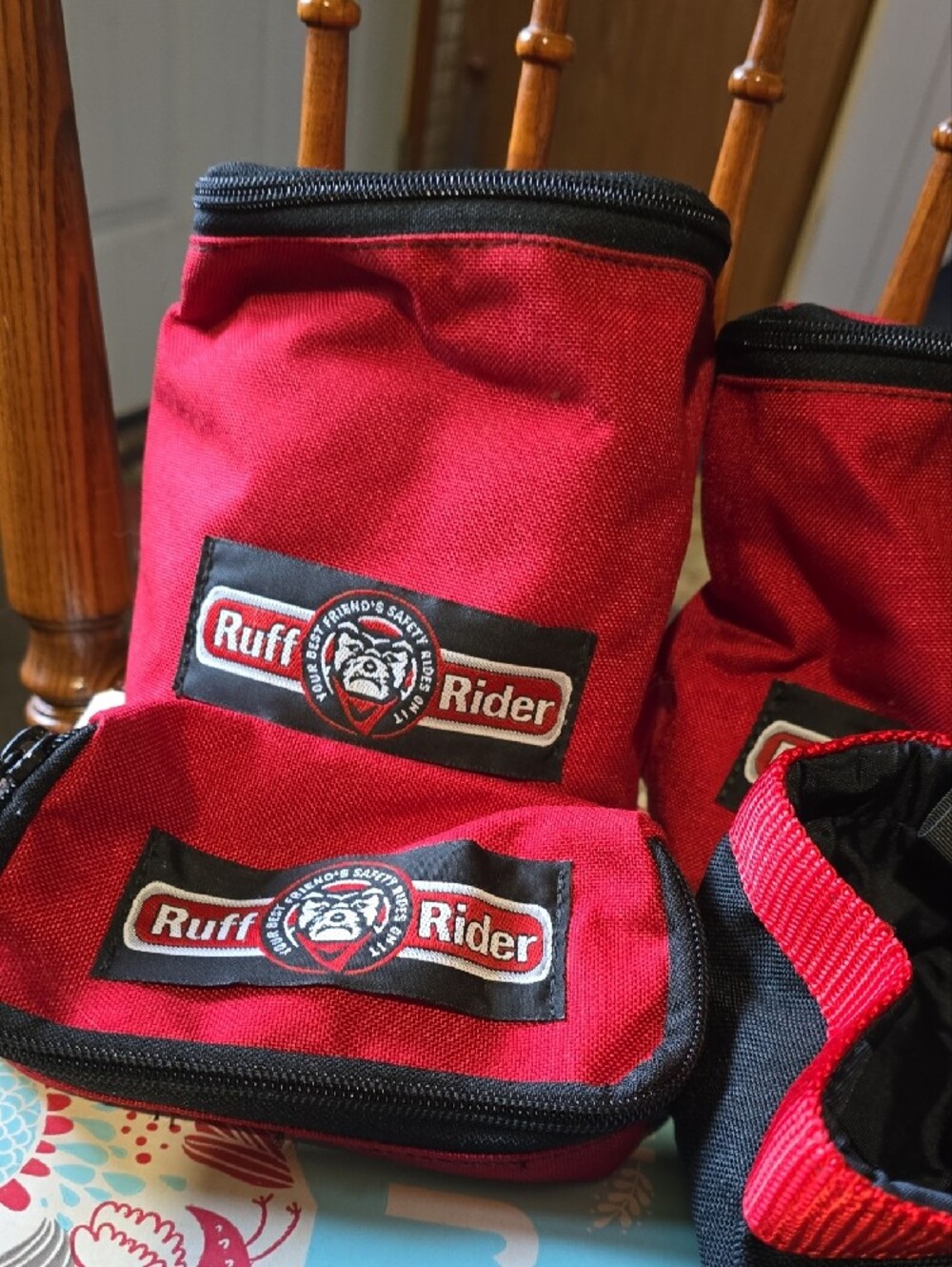 Ruff Rider Red Travel Pouch Set - Picture 2 of 8
